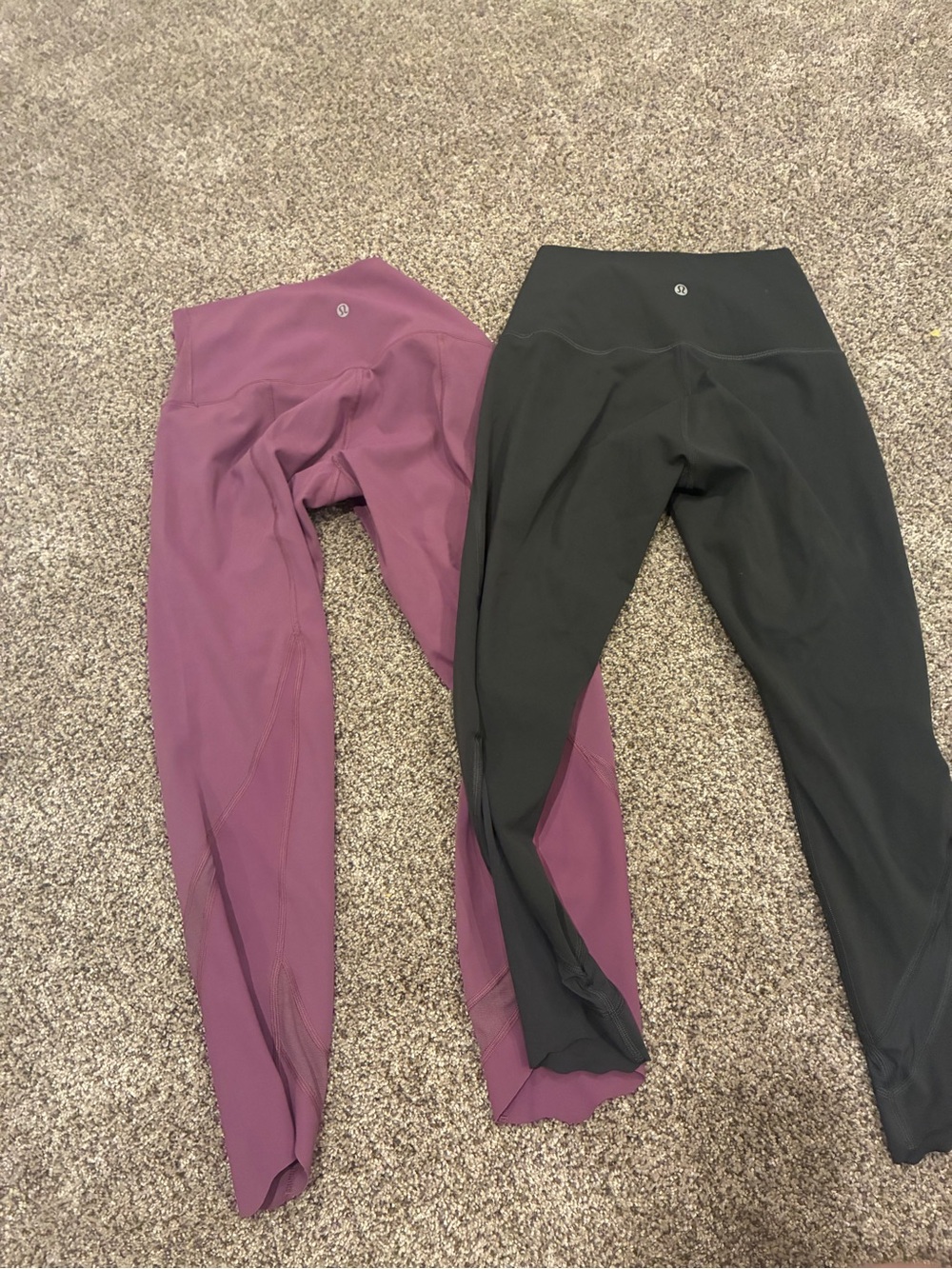 Lululemon Wunder Under Leggings - Plum and Black